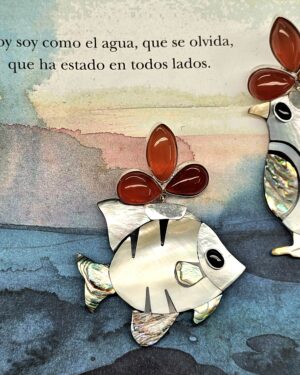 Pendientes "De cuando un pez se encuentra a un pingüino"